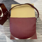 BODY SHOULDER BAG 40 IN BURGUNDY RED  SILVER HARDWARE - Image 3