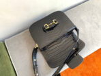 GG 1955 Horsebit Bag 25cm Black Crocodile Leather Gold Hardware - Image 7