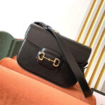 GG 1955 Horsebit Bag 25cm Black  Gold Hardware - Image 2