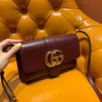 GG Arli Bag 25cm Burgundy  Gold Hardware