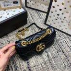 GG Marmont 22cm Black  Gold Hardware - Image 5