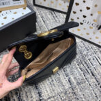 GG Marmont 22cm Black  Gold Hardware - Image 7