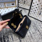 GG Marmont 22cm Black  Gold Hardware - Image 9