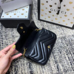 GG Marmont Mini 16.5cm Black  Gold Hardware - Image 8