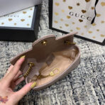 GG Marmont Mini 16.5cm Dark Beige  Gold Hardware - Image 6