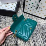 GG Marmont Mini 16.5cm Turquoise  Gold Hardware - Image 8