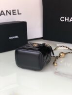 CC MINI 11 VANITY CHAIN IN BLACK CALFSKIN GOLD HARDWARE - Image 8